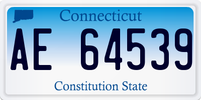CT license plate AE64539