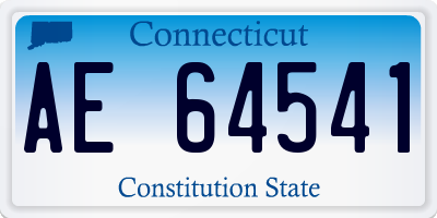 CT license plate AE64541