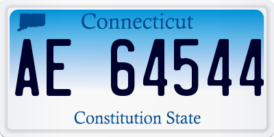 CT license plate AE64544