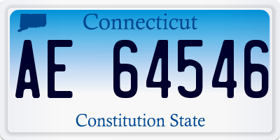 CT license plate AE64546