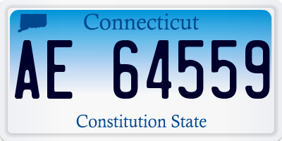 CT license plate AE64559