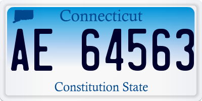 CT license plate AE64563