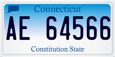 CT license plate AE64566