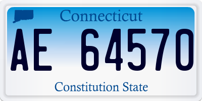 CT license plate AE64570