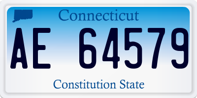 CT license plate AE64579