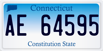 CT license plate AE64595