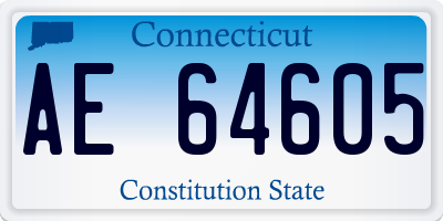 CT license plate AE64605