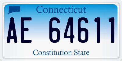 CT license plate AE64611