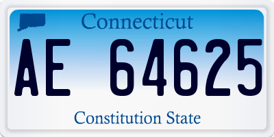 CT license plate AE64625