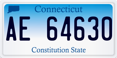CT license plate AE64630