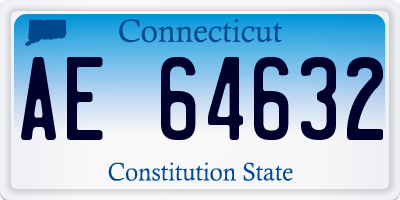 CT license plate AE64632