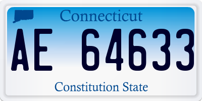 CT license plate AE64633