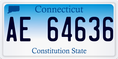 CT license plate AE64636