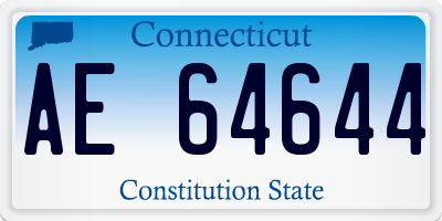CT license plate AE64644