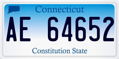 CT license plate AE64652