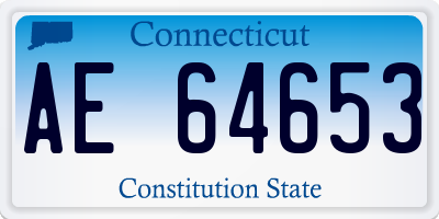 CT license plate AE64653