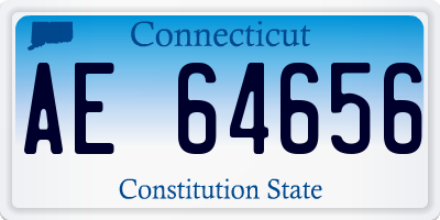 CT license plate AE64656