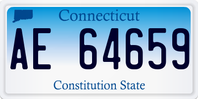 CT license plate AE64659