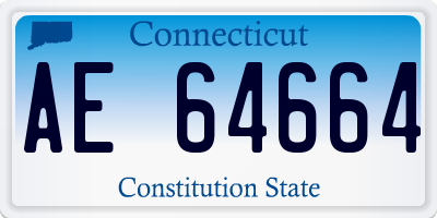CT license plate AE64664