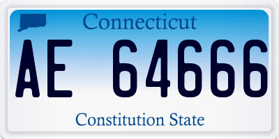 CT license plate AE64666