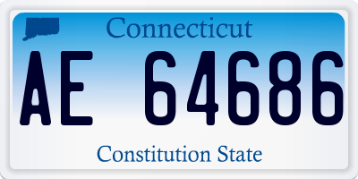 CT license plate AE64686