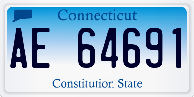 CT license plate AE64691