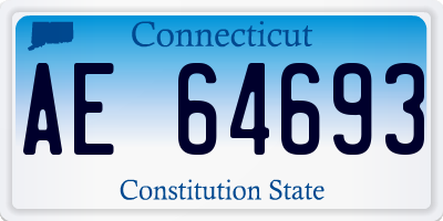 CT license plate AE64693