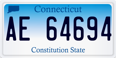 CT license plate AE64694