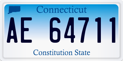 CT license plate AE64711