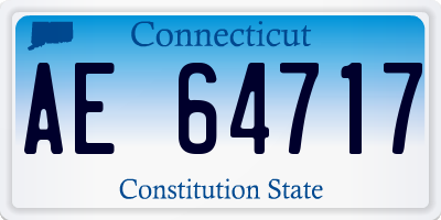 CT license plate AE64717