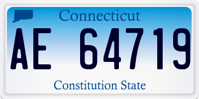 CT license plate AE64719