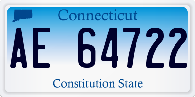 CT license plate AE64722