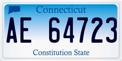 CT license plate AE64723