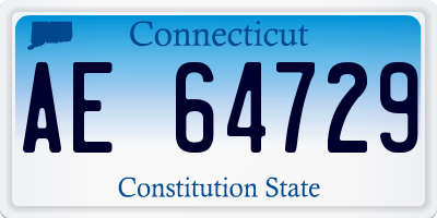 CT license plate AE64729
