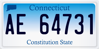 CT license plate AE64731