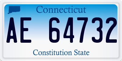 CT license plate AE64732
