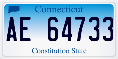 CT license plate AE64733