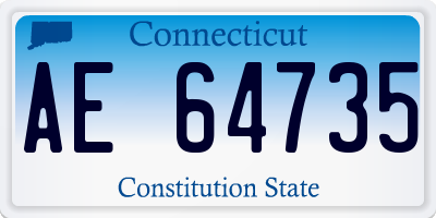 CT license plate AE64735