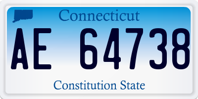 CT license plate AE64738