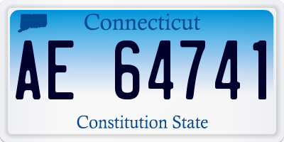 CT license plate AE64741