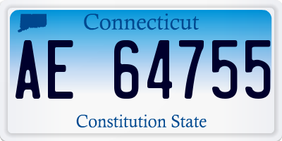 CT license plate AE64755