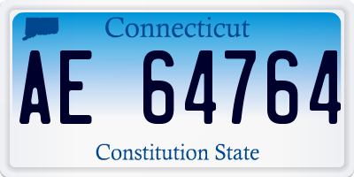CT license plate AE64764