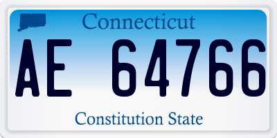CT license plate AE64766