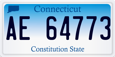 CT license plate AE64773
