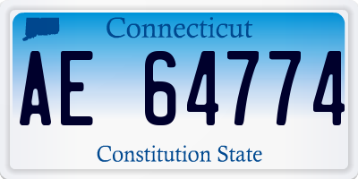 CT license plate AE64774