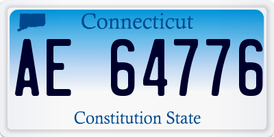CT license plate AE64776