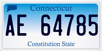 CT license plate AE64785