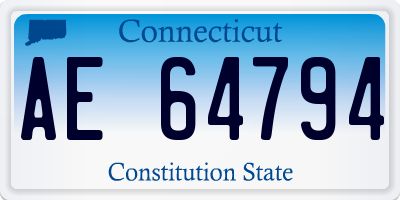 CT license plate AE64794