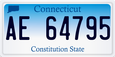 CT license plate AE64795
