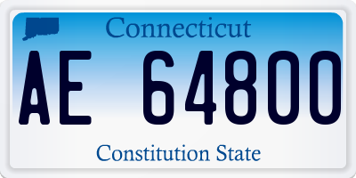 CT license plate AE64800